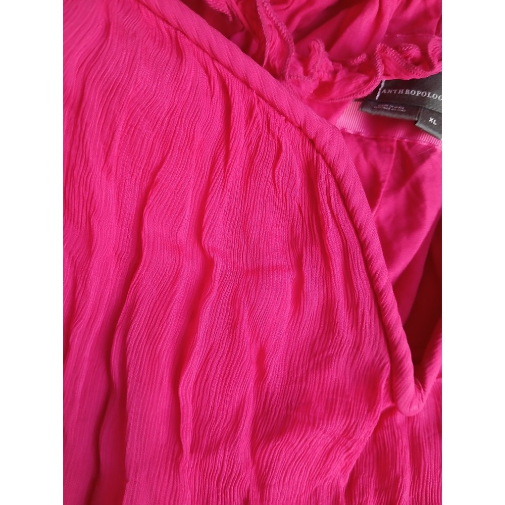 Anthropologie Dress XL Chiffon Maxi Boho Cottage Resort Beach Semi Formal - Picture 15 of 16